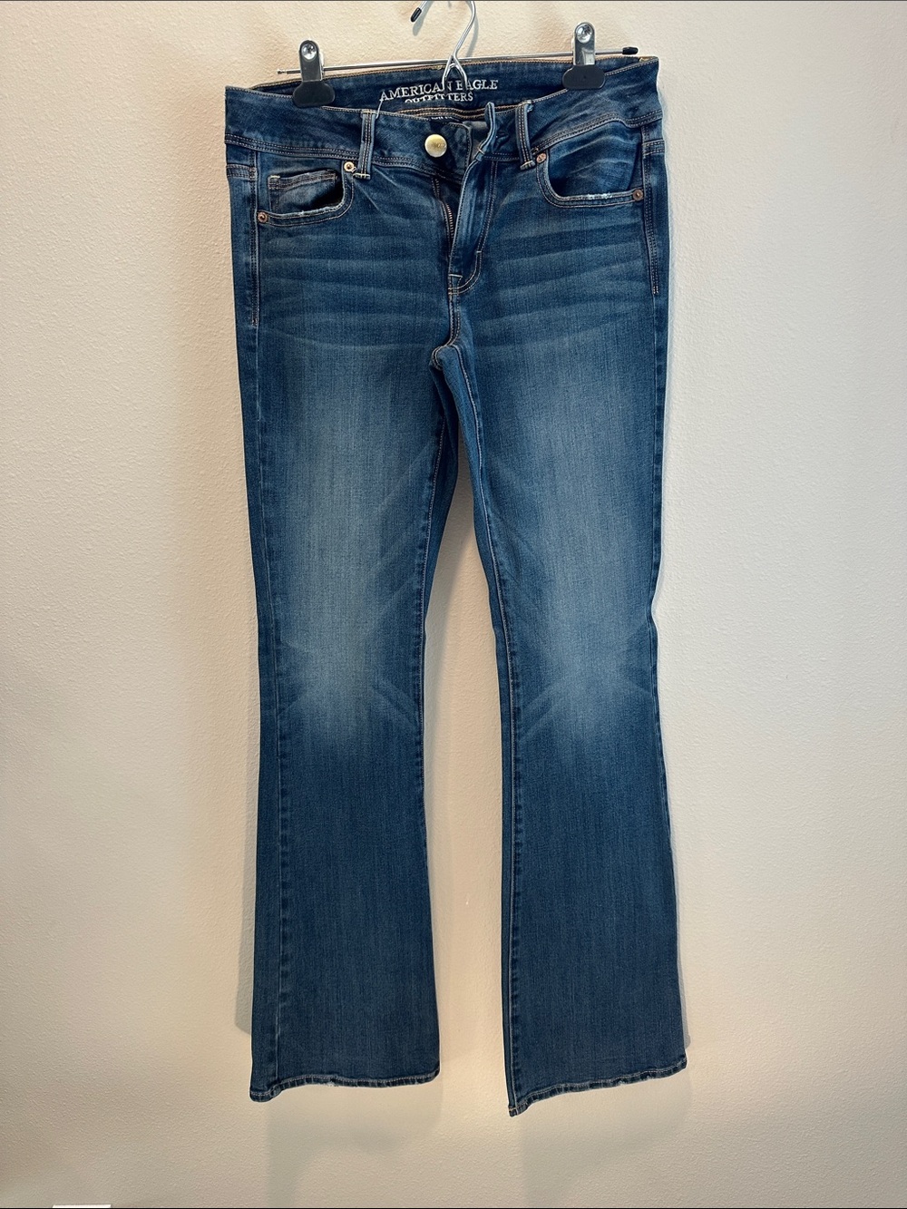 American Eagle Outfitters Dark Blue Flare Jeans - Women's